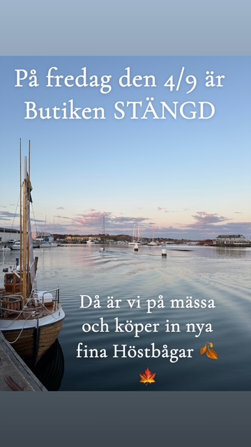 På fredag den 4/9 är butiken stängd – vi är på mässa och köper in nya höstbågar